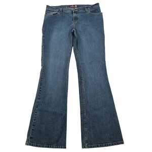 Vintage Jordache Bootcut Jeans Womens 15/16 Long Blue Stretch Low Rise Y2K